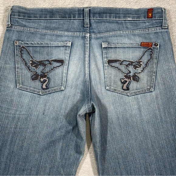 7 For All Mankind Bootcut Jeans Men 34x32 The Standard Y2K USA Loose Baggy Urban - Picture 2 of 16